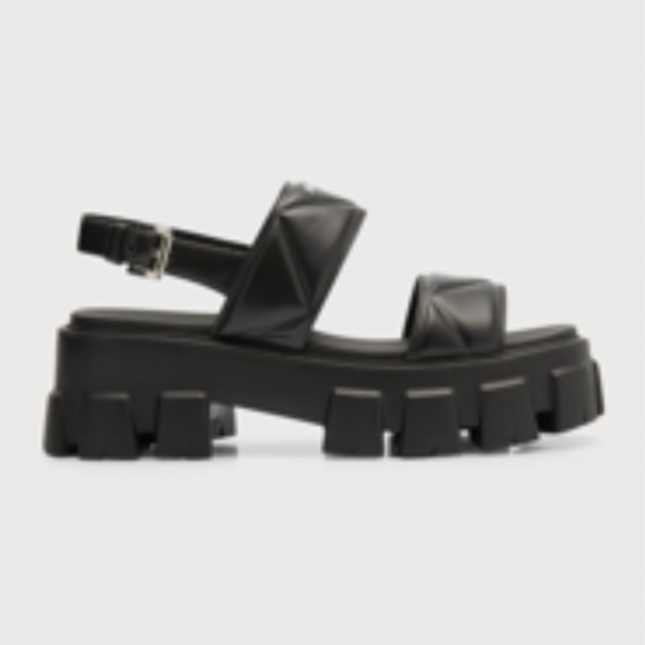 Prada thick leather band sandals - Picture 1 of 5